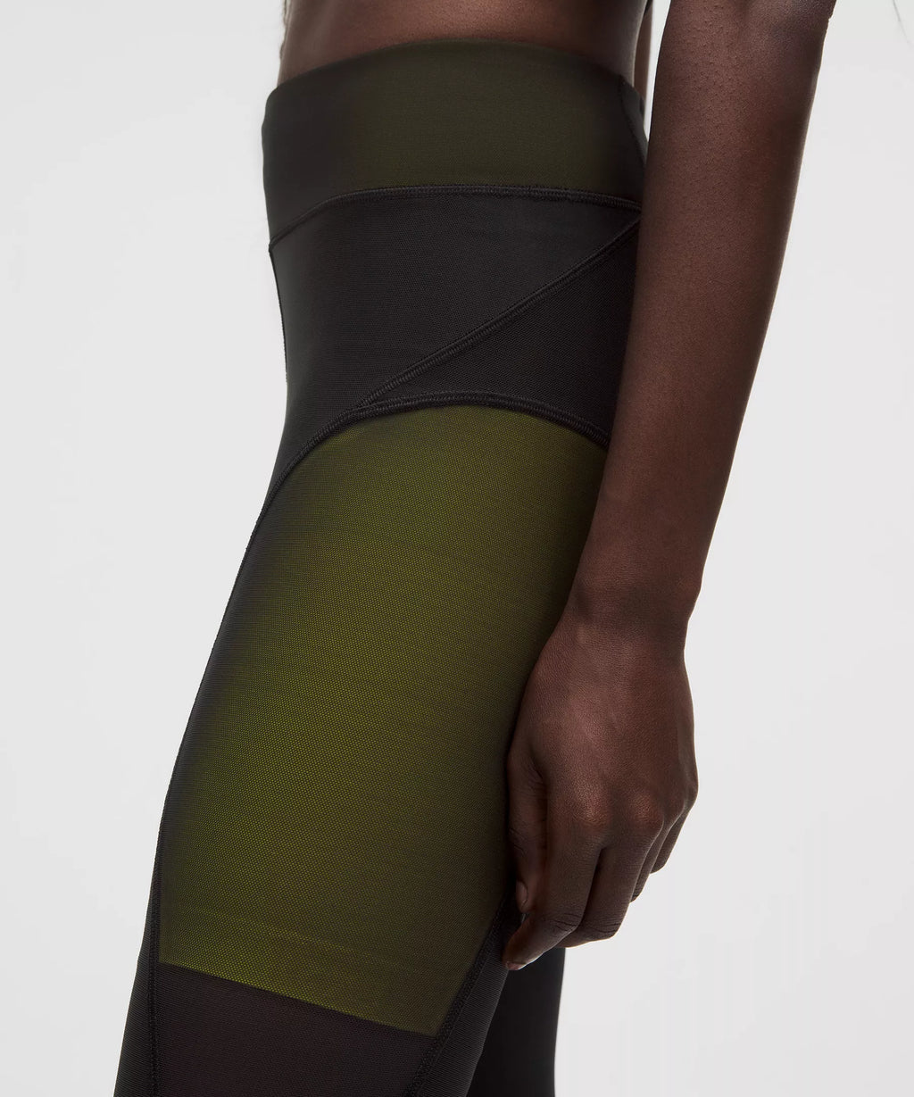 Mesh-Panelled High-Rise Tight 28"